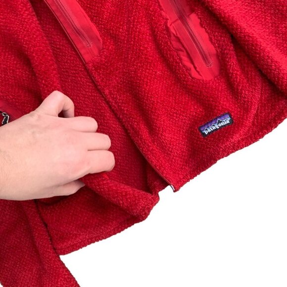 BUNDLE of 2 Patagonia Fleece Jacket Sweaters - Red and Black - BROKEN ZIPPERS - Picture 4 of 16